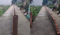 Con đường chỉ 3m bị ngăn đôi do anh em mâu thuẫn ‘chia chác đất’ bố mẹ để lại