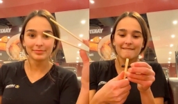 Cách gái Tây ăn sushi không dùng đũa khiến dân mạng châu Á ‘vừa tức vừa cười’