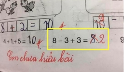 Bài toán ‘8-3+3=?’, HS điền bằng 8, GV lại cho bằng 2 khiến phụ huynh ‘thắc mắc’?
