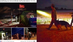 Xúc động hình ảnh người lính biên phòng thức trắng đêm tuần tra chống dịch