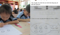 Bài toán '5+2 =7' của HS tiểu học bị cô giáo để lại lời phê gây tranh cãi khắp MXH