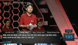 Câu hỏi Olympia: ‘Chữ đỏ nhìn qua tấm kính xanh thì thấy màu gì?’, đáp án tưởng khó mà cực dễ