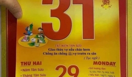Tờ lịch ngày 29 Tết xuất hiện ca dao tục ngữ có từ thô tục: ‘Giao thừa vợ nấu cháo lươn...’ xôn xao CĐM