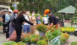Chợ hoa Sài Gòn tấp nập ngày giáp Tết, người bán vui mừng vì hy vọng ‘ăn Tết sớm’