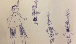 Bé trai vẽ gia đình ở tư thế rợn người, GV gọi phụ huynh, nghe giải thích mà không tin nổi