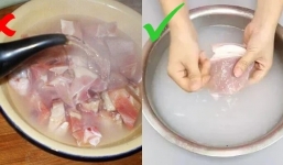 Thịt lợn chỉ cần ngâm với thứ nước này 10 phút sẽ sạch bong bụi bẩn, ăn đỡ lo lắng