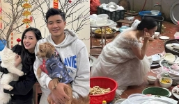 Vợ Hà Đức Chinh lên tiếng khi lộ ảnh phải rửa 1 núi bát ngay sau buổi lễ kết hôn gây chú ý CĐM