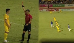Quế Ngọc Hải nhận thẻ đỏ, trọng tài giúp Đà Nẵng có điểm trước SLNA