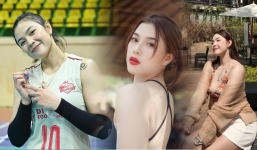 CHÙM ẢNH: 'Hot girl' bóng chuyền Thái Lan khoe đường cong quyến rũ, lộ hình xăm nơi nhạy cảm