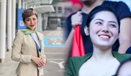 Nữ tiếp viên hàng không 'vạn người mê' rạng rỡ trên khán đài chung kết bóng đá sinh viên