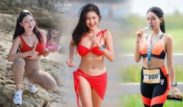 Cận cảnh nhan sắc tựa 'thiên thần' của nữ VĐV Thái Lan ở giải chạy Bikini Run Chanthaburi 2023