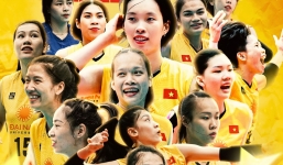 Video: Tuyển bóng chuyền nữ Việt Nam khóc nức nở sau khi làm nên lịch sử ở giải châu Á