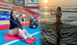 'Thiên thần' tuyển nữ Việt Nam diện bikini bên bờ biển, khoe vòng eo con kiến