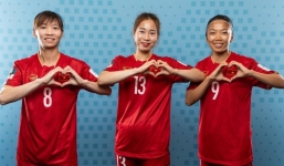 Dàn tuyển thủ Việt Nam rạng rỡ ở buổi chụp hình trước thềm World Cup nữ 2023