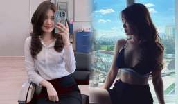 Cận cảnh nhan sắc ngọt ngào của bạn gái trung vệ CLB Công an Hà Nội