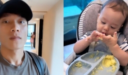 Bùi Tiến Dũng có hành động chuẩn 'bố bỉm sữa', thấu hiểu nỗi vất vả của vợ Tây