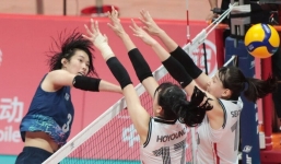 ASIAD 19: Tuyển bóng chuyền nữ Việt Nam ngược dòng đầy kịch tính trước Hàn Quốc