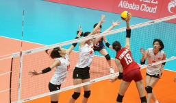 Kết quả tranh HCĐ bóng chuyền nữ ASIAD 19: Tuyển Việt Nam không thể tạo bất ngờ trước Thái Lan