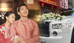 Rạp cưới ngập tràn hoa tươi, Đoàn Văn Hậu dùng siêu xe 50 tỷ đón cô dâu Doãn Hải My