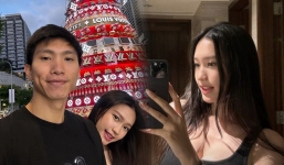 Hậu đám cưới linh đình: Đoàn Văn Hậu cùng vợ đi vi vu Singapore, vóc dáng Doãn Hải My gây chú ý