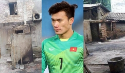 Bốc cháy dữ dội trong đêm, nhà sàn của bà nội Bùi Tiến Dũng bị thiêu rụi thành tro