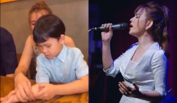 Thu Thủy xuất hiện với vẻ mặt tiều tụy, phờ phạc giữa ồn ào con trai bị ngược đãi