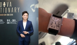 Trấn Thành gây chú ý với đồng hồ kim cương khi đi triển lãm