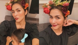 Tăng Thanh Hà khoe nhan sắc đỉnh cao nhưng gương mặt của con gái mới gây chú ý