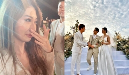 Khổng Tú Quỳnh khóc hết nước mắt sau khi chạm mặt Ngô Kiến Huy tại hôn lễ