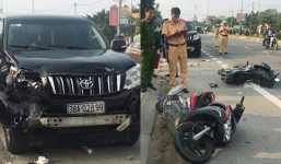 Siêu xe ở Hà Tĩnh tông vào 2 xe máy khiến 1 người tử vong