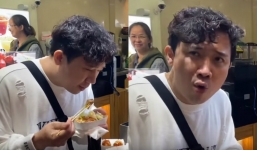 Trấn Thành nhăn nhó, biểu cảm khó đỡ khi ăn đậu hũ thối ở Đài Loan