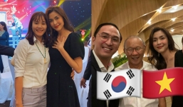 Tăng Thanh Hà lộ nhan sắc thực qua bức hình chụp camera thường cùng thầy Park