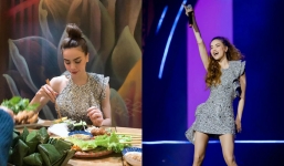 Hồ Ngọc Hà lộ ảnh ăn món bình dân khi mặc váy ngắn sang chảnh