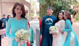 Ngọc Trinh không cần hở bạo, diện áo dài cũng khiến cả đám cưới phải ngoái nhìn