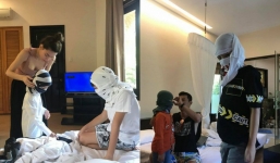 Hồ Ngọc Hà trang bị cho con trai như ‘Ninja Lead’ giữa đại dịch virus corona