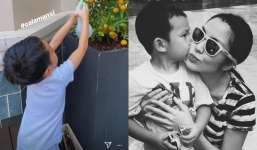 Không còn giấu diếm, Tăng Thanh Hà tích cực khoe con trên trang cá nhân