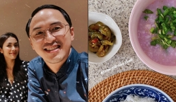 Tăng Thanh Hà ăn uống đạm bạc, bữa ăn cực đơn sơ dù làm dâu nhà ‘vua hàng hiệu’