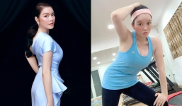 Lý Nhã Kỳ lộ mặt mộc kém sắc, thân hình tròn trĩnh bất thường