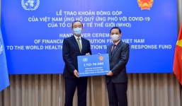 Việt Nam trao 50.000 USD ủng hộ WHO phòng chống dịch Covid-19