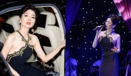 Lệ Quyên ngồi siêu xe 16 tỷ chạy show, lộ chi tiết gây hoang mang