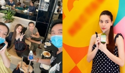 Hồ Ngọc Hà ngồi cạnh Kim Lý, cố che giấu vẫn lộ rõ bằng chứng mang thai