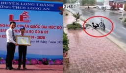 Cậu bé đội mưa, nhặt rác nhận được món quà ý nghĩa từ Bộ GD-ĐT