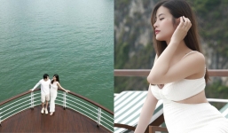 Đông Nhi tạo dáng gợi cảm trên du thuyền, nhan sắc bà bầu khiến ai cũng xuýt xoa