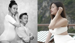 Bà xã Cường Đô la khoe bụng bầu vượt mặt, vô tình lộ điểm giống với Đông Nhi