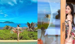 Hương Giang vô tình lộ điểm nhạy cảm vì mặc váy xẻ quá cao