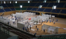 Cận cảnh quá trình thi công bệnh viện dã chiến 1000 giường ở Đà Nẵng