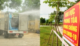 Phong tỏa, phun khử trùng dập dịch tại khu dân cư có 7 người trong 1 nhà mắc Covid-19
