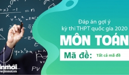 Đáp án gợi ý đề thi THPT Quốc gia môn Toán 2020 mã đề 109 mới nhất