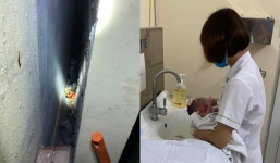 Bé sơ sinh bị bỏ rơi trong khe tường rộng hơn 10cm, công an phải đục tường giải cứu