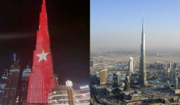 Tòa nhà chọc trời cao nhất thế giới ở Dubai hiển thị quốc kỳ Việt Nam khiến CĐM trầm trồ